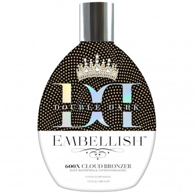 Крем для солярия Brown Sugar Double Dark Embellish 600X Cloud Bronzer для невероятного темного загара, 400 мл Крем для солярия Brown Sugar Double Dark Embellish 600X Cloud Bronzer для невероятного темного загара, 400 мл