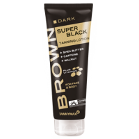 Ускоритель для солярия BROWN SUPER BLACK TANNING LOTION с алое вера, к-офином и т-ирозином Ускоритель для солярия BROWN SUPER BLACK TANNING LOTION с алое вера, к-офином и т-ирозином