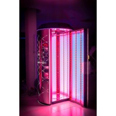 Солярий вертикальный на 220 В PLATINUM Lite с коллагеном, гибрид